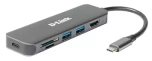 image of D-Link DUB-2327 notebook dock/port replicator Wired USB Type-C Grey