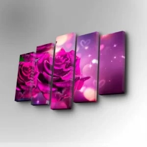 Image of 5PUC-080 Multicolor Decorative Canvas Painting (5 Pieces)