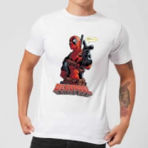 Image of Marvel Deadpool Hey You Mens T-Shirt - White - XXL