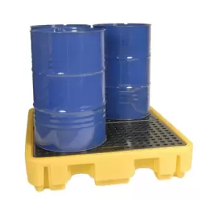 Image of 4 Drum Spill Pallet Yellow 245 litre capacity