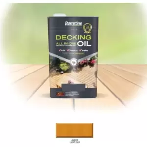 image of Barrettine All In One Decking Oil Treatment - Light Oak - 5L - Light Oak