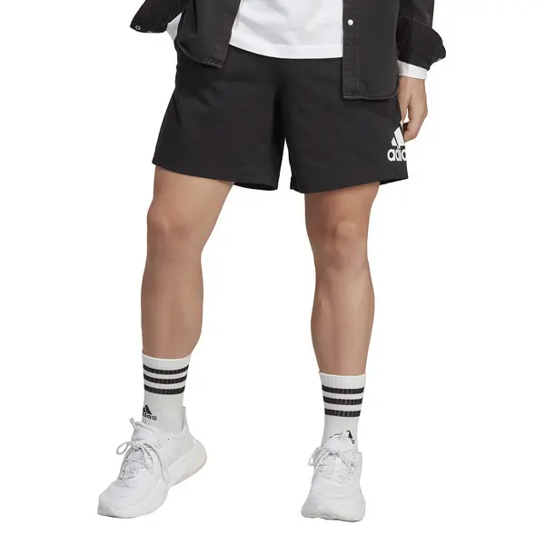 Image of Brand Love Shorts with Logo Print in Cotton Mix