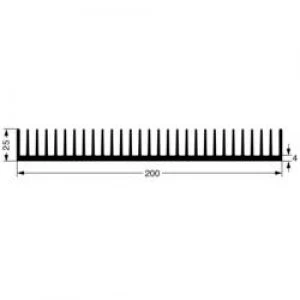 Image of Fin heat sink 0.75 CW L x W x H 200 x 150 x 25mm Fischer El