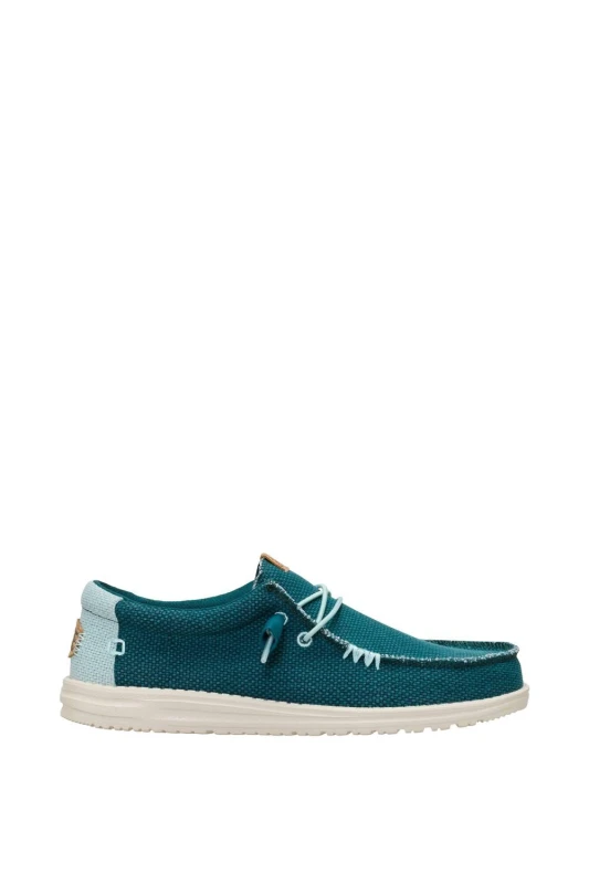 Image of HEYDUDE Mens Wally Braided Slip on Shoe in Green Size: 8 Green Male 8