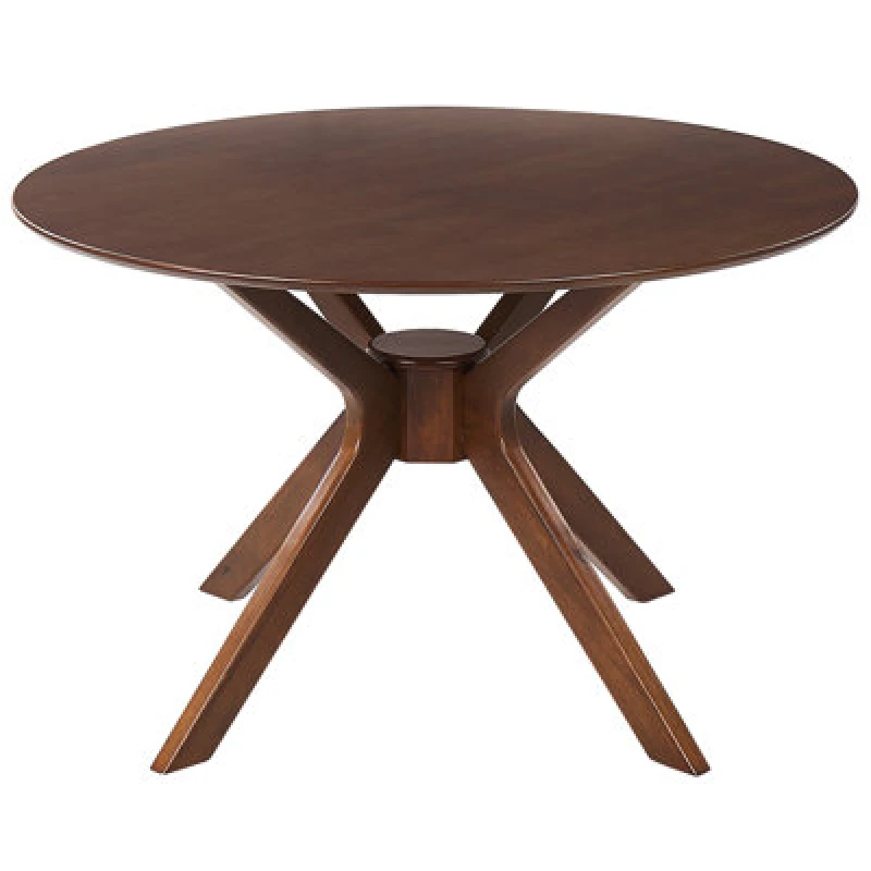 Image of Beliani Dining Table Tymis Dark Mahogany 120 Cm 120 Cm