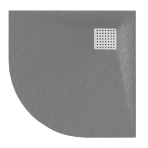 Image of Veloce Duo Quadrant Shower Tray 900X900mm - Grey