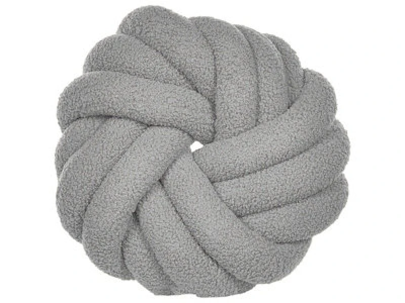 Image of Beliani Throw Cushion Akola Boucle 31 X 31cm Grey Solid