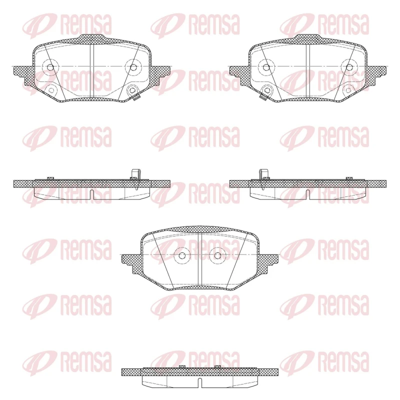 Image of REMSA Brake pad set REMSA X2045.02