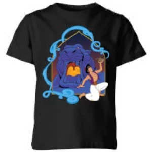 image of Disney Aladdin Cave Of Wonders Kids T-Shirt - Black - 11-12 Years