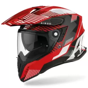 Image of Airoh Commander Boost Motocross Helmet, black-white-red Size M black-white-red, Size M