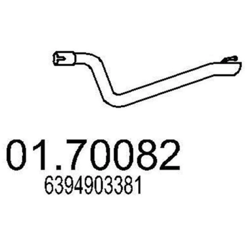 Image of MTS 01.70082 Exhaust Pipe Rear, Length: 880mm Exhaust Pipe (17)