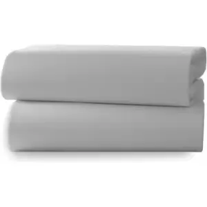 image of Clair De Lune - 2 Pack Fitted Cotton Cot Sheets - Grey - Grey