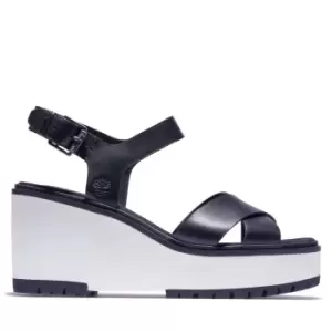 image of Timberland Koralyn Wedge Sandal For Her In Black Black, Size 3.5