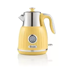 image of Swan - Retro 1.5L Dial Kettle Yellow