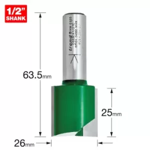 Image of Trend CRAFTPRO Two Flute Straight Router Cutter 26mm 25mm 1/2"