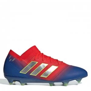 Image of adidas Nemeziz Messi 18.1 FG Football Boots - Red/Silver/Blue