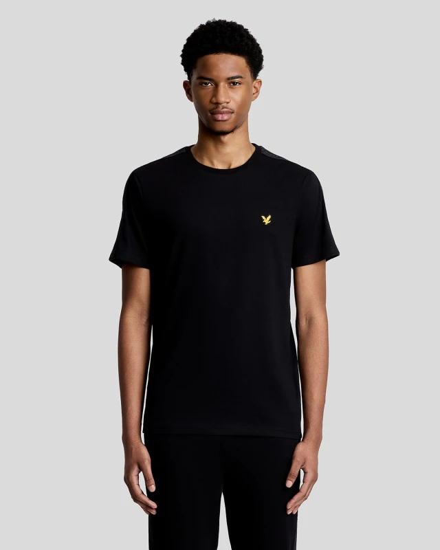 Image of Lyle & Scott T-Shirt Lyle & Scott Jacquard Tape Noir Male L