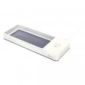 Image of Leitz WOW Desk Organiser with Qi Wireless Induction Phone Charger -