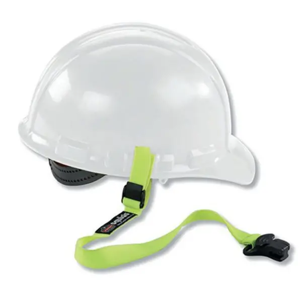 Image of Squids Ergodyne Elastic Hard Hat Lanyard-Clamp Yellow EY3155