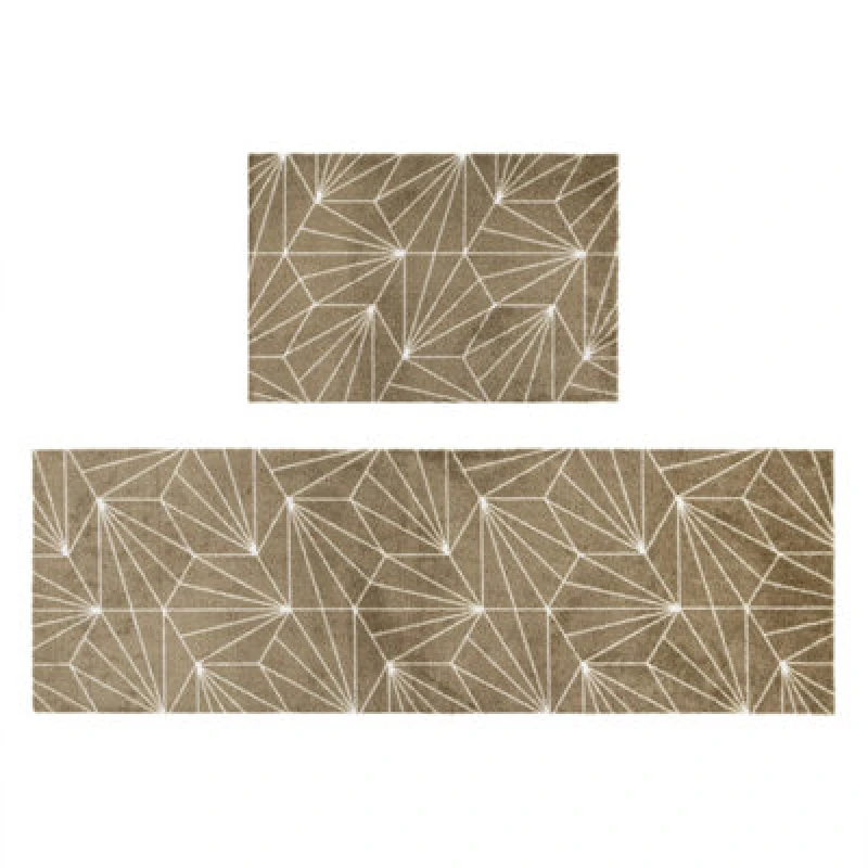 Image of Jvl Mega Doormat And Runner - Brown Geo