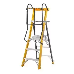 Image of Climb-It Glass Fibre Podium Step 3 Tread 150kg Yellow Black GFP53Z