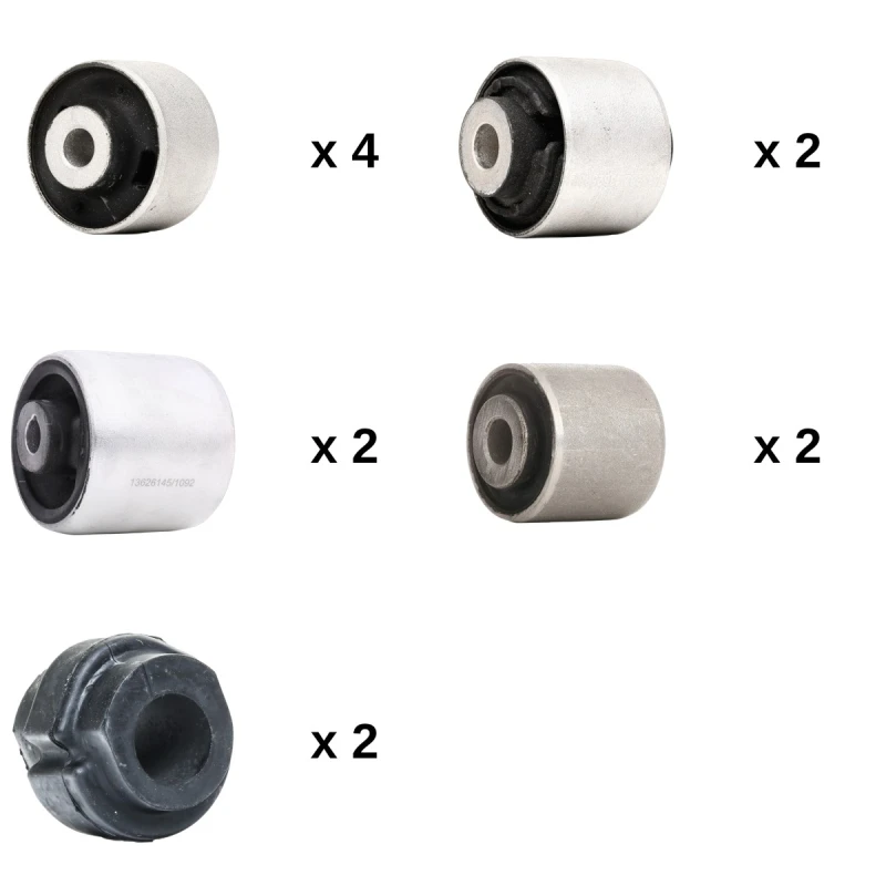 Image of RIDEX 771R0287 Repair Kit, wheel suspension Front Axle, with rubber mounts Elastomer Repair Kit,wheel suspension (771)