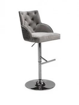 image of Vida Living Carly Gas Lift Bar Stool - Pewter