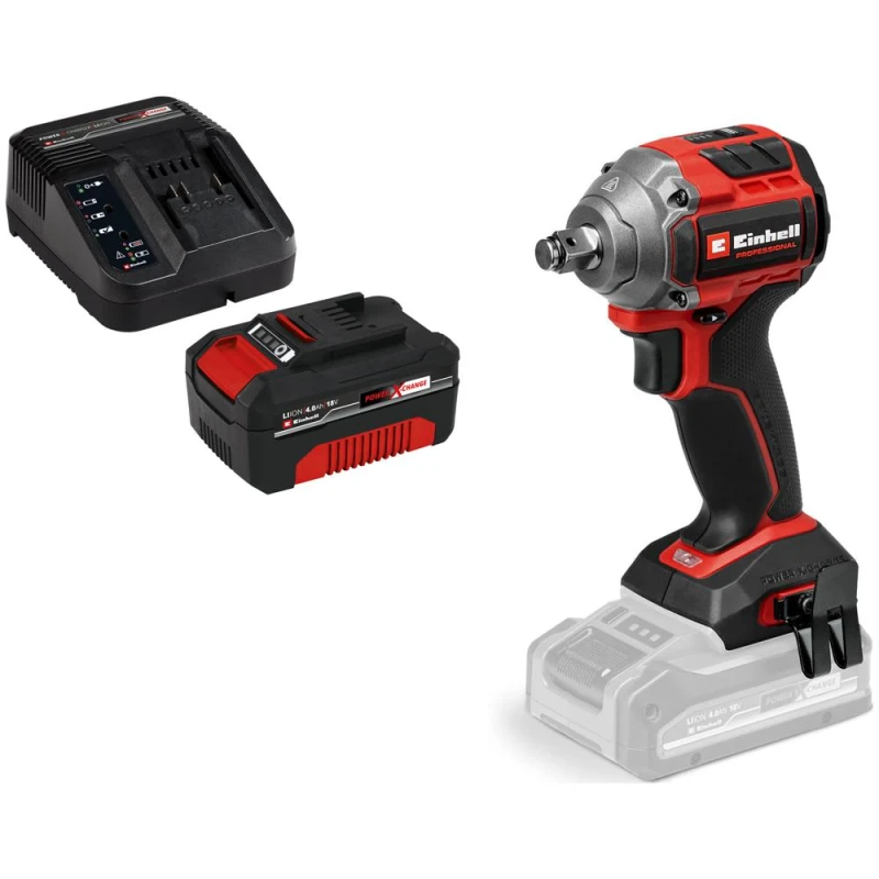 Image of Einhell Professional TP-CW 18/260-C Li BL 18v Cordless Brushless 1/2" Impact Wrench 1 x 4ah Li-ion Charger No Case TP-CW 18/260-C Li BL