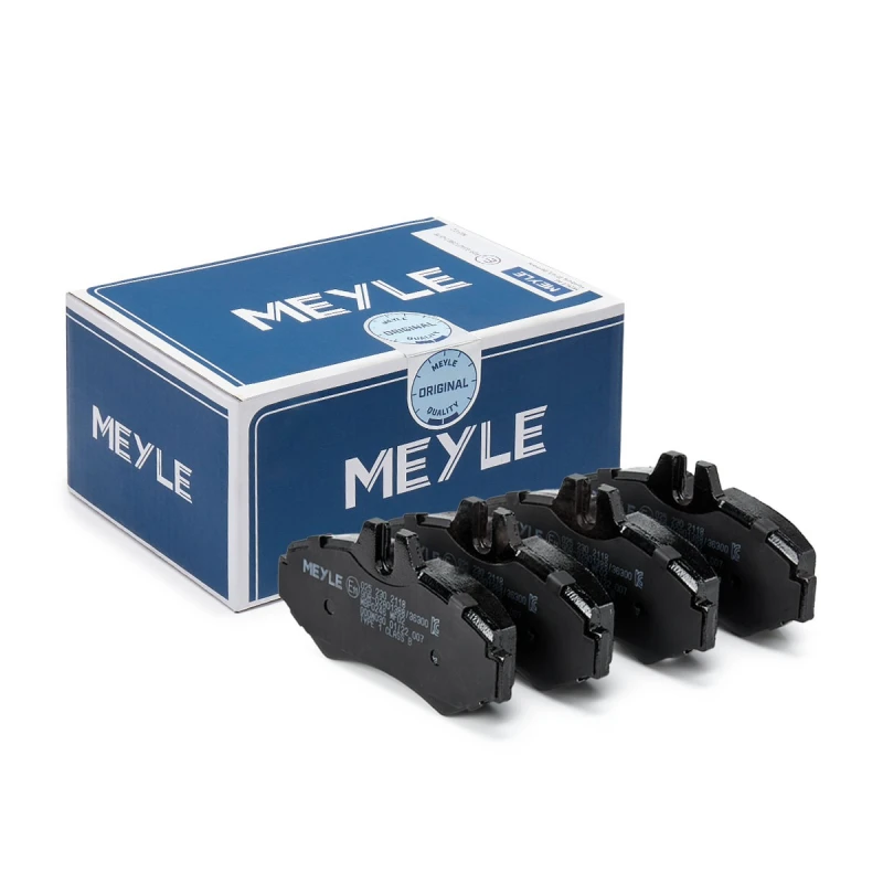 Image of MEYLE 025 230 2118 Brake pad set Rear Axle, prepared for wear warning indicator, Original Quality, with anti-squeak plate Brake Pad Set,disc brake (4