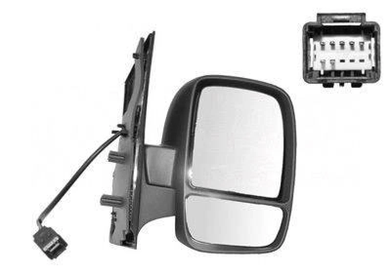 Image of VAN WEZEL 0943818 Wing mirror * HAGUS * Right, with wide angle mirror, primed Outside Mirror (50)
