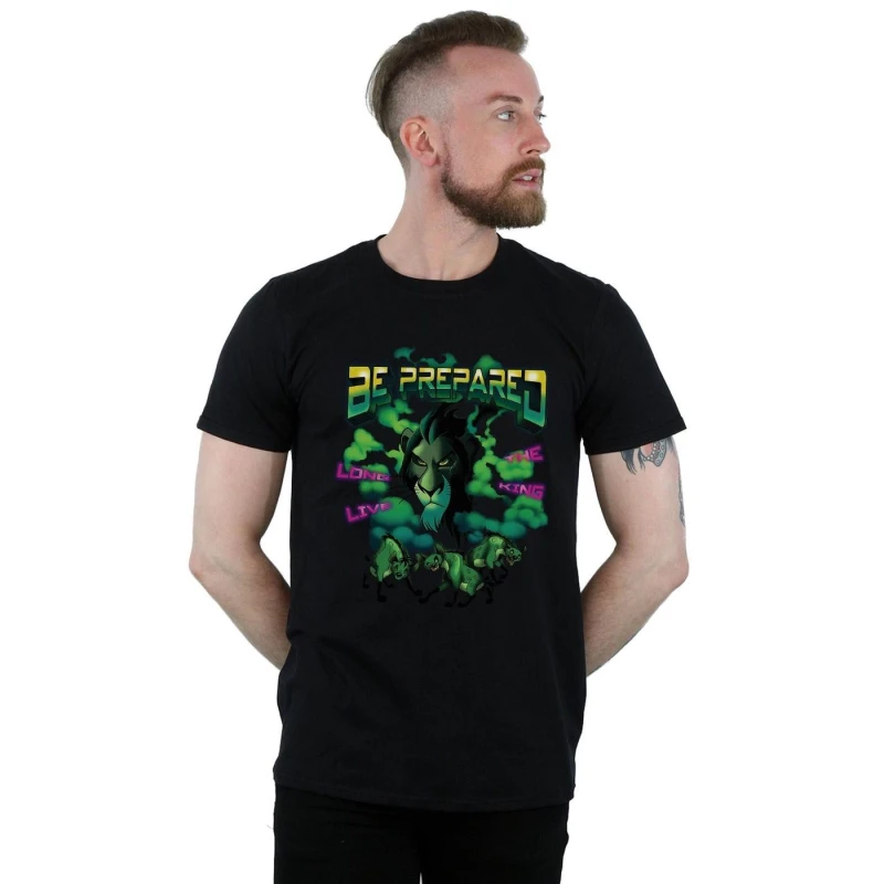 Image of Disney Men The Lion King Scar Long Live The King T-Shirt in Black Size: Small Black S Male 5059114935048
