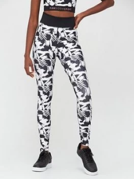 image of Pink Soda Scribble Leggings - Black/White