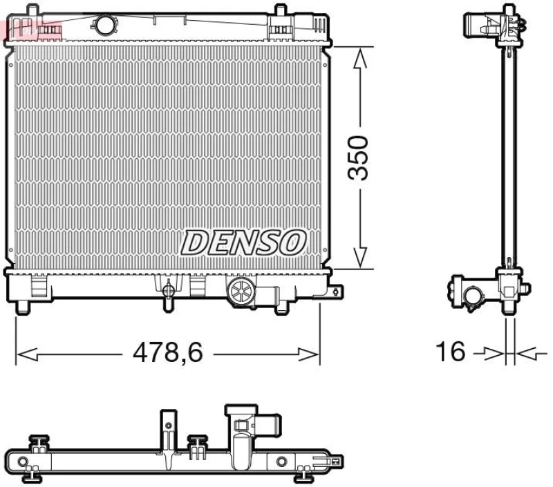 Image of DENSO Engine radiator DENSO DRM50137
