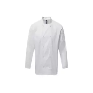 Image of Premier Mens Coolchecker Long-Sleeved Chef Jacket (XXL) (White)