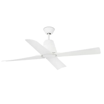 Image of Typhoon Large Ceiling Fan White IP44 - Optional LED Light Sold Separately