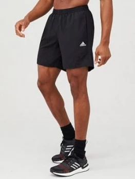 image of adidas Response Run It Shorts - Black, Size L, Men