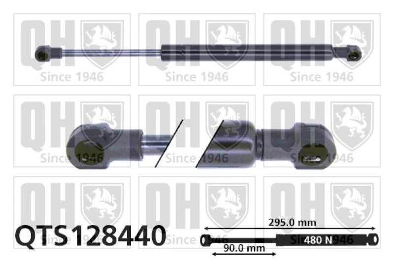 Image of QUINTON HAZELL Tailgate strut QUINTON HAZELL QTS128440