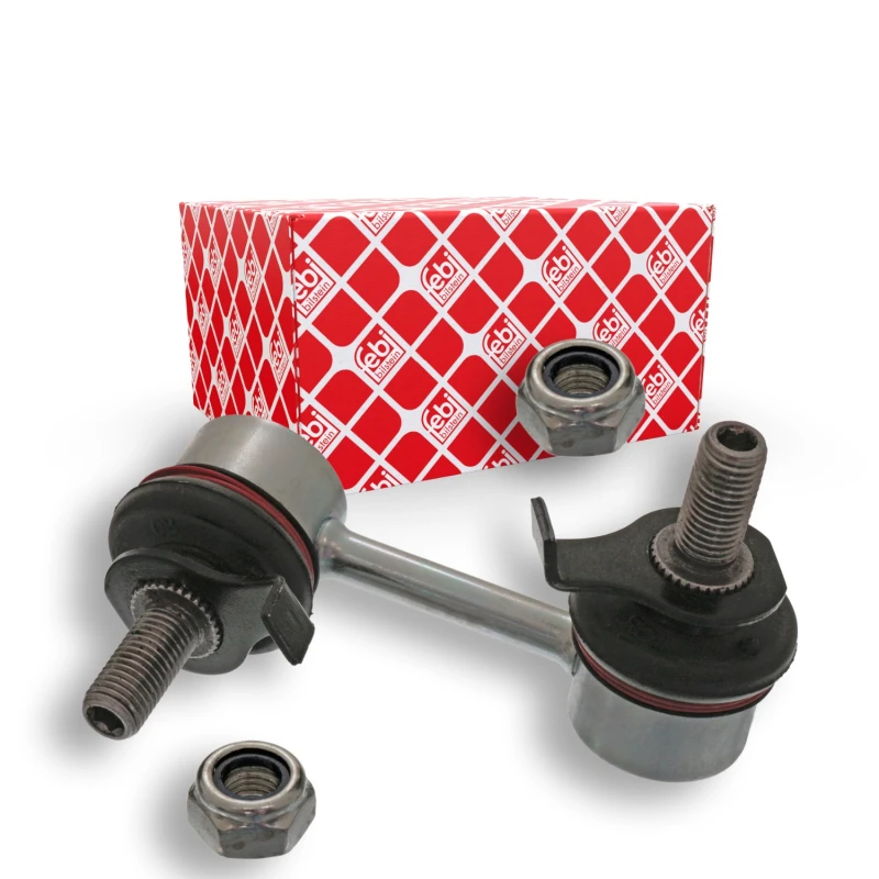 Image of FEBI BILSTEIN 42966 Anti-roll bar link Rear Axle Left Steel Link Stabiliser (3229)
