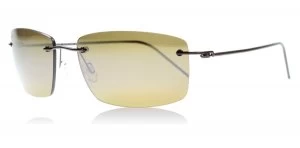 image of Maui Jim Sandhill Sunglasses Gloss Dark Brown MP-8G Polariserade 57mm