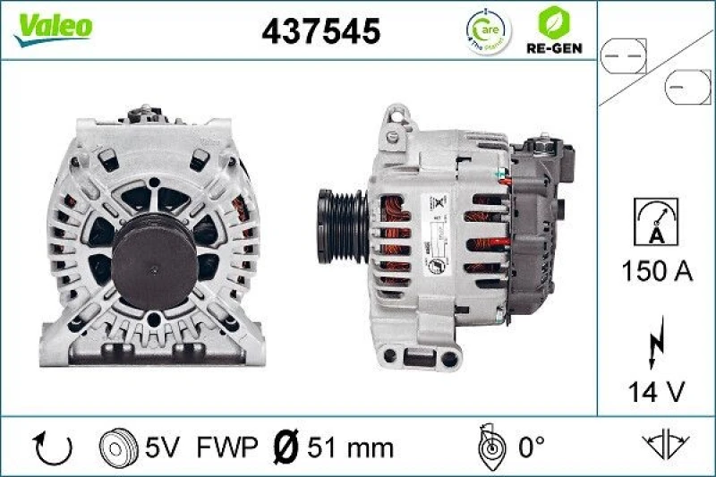 Image of Alternator VALEO 437545