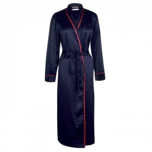 image of Tommy Bodywear Signature Wrap Robe - Navy Blazer