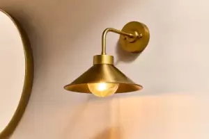 Image of Nkuku Galago Bathroom Wall Lamp Lights Antique Brass