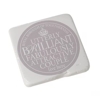 Image of Square Coaster Attractive Couple By Heaven Sends