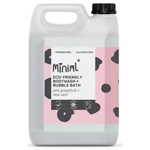 image of Miniml Pink Grapefruit & Aloe Vera Bodywash & Bubblebath - 5L