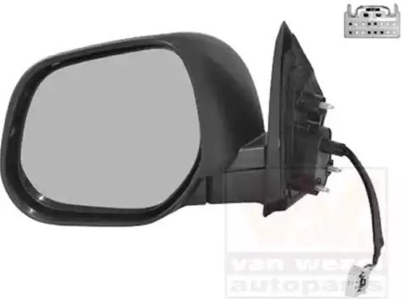 Image of VAN WEZEL 0990817 Wing mirror * HAGUS * Left, Heatable, partially primed Outside Mirror (50)