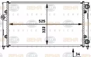 Image of Radiator Heat Exchanger 8MK376713-764 by BEHR