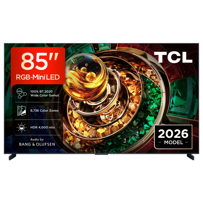 Image of TCL 85 RGB Mini LED TV, 4K UHD, 144 Hz Smart Google TV 85RM9L-UK Black 85RM9L-UK