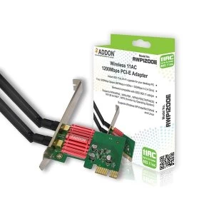 image of ADDON Wireless AC Dual Band 1200Mbps PCI-e Adapter (AWP1200E)