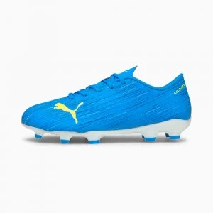 image of PUMA Ultra 4.2 FG/AG Youth Football Boots, Blue/Yellow Alert Size 10 Shoes