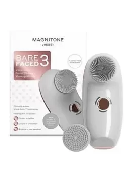 image of Magnitone BareFaced3 Vibra-Sonic Cleanse + Massage Brush - Grey, One Colour, Women